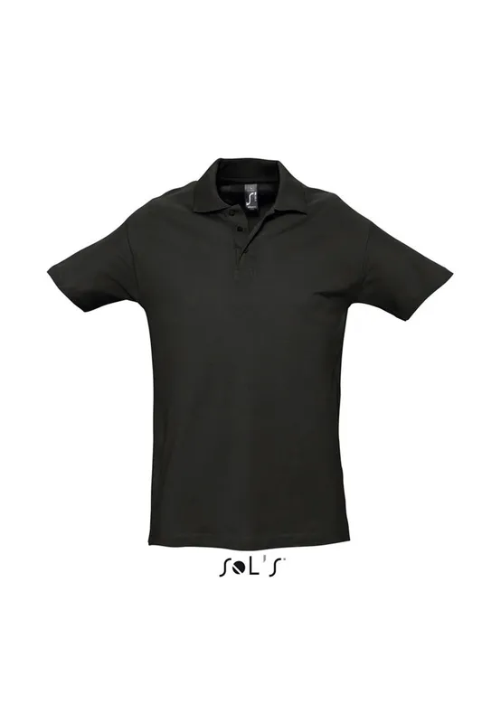 Tricou polo bărbați SOL'S Spring II Pique personalizat, negru