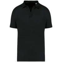 Tricou polo bărbați Spasso Linen personalizat, negru