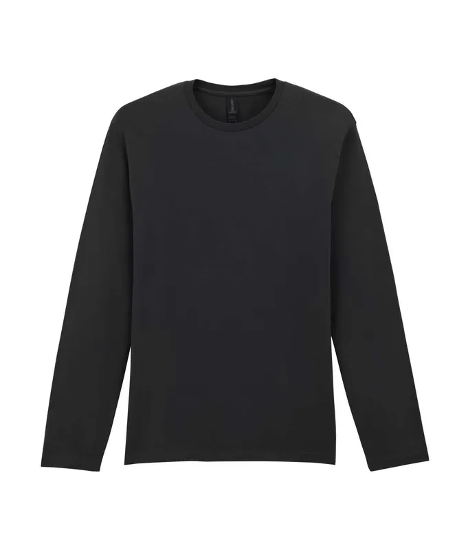 Tricou cu mânecă lungă unisex Gildan Softstyle™ Adult personalizat, negru