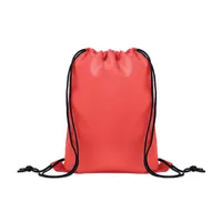 Rucsac copii cu șnur 190T RPET personalizat, roșu