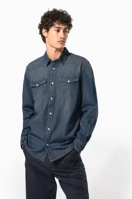 Cămașă bărbați Kariban Denim