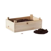Kit căpșuni în cutie de lemn personalizat, vedere lateral