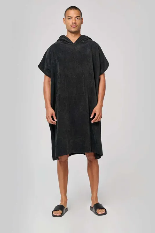 Hanorac unisex Proact Towelling Poncho personalizat, pe model