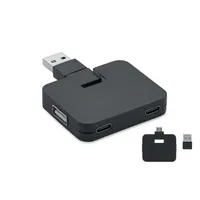 Hub USB 4 porturi + cablu 20 cm personalizat