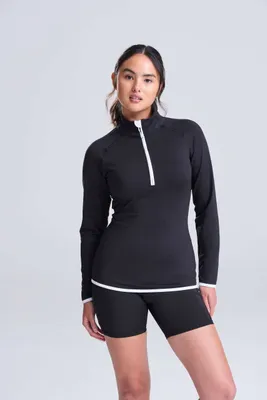 Bluză damă Just Cool Cool 1/2 Zip Sweat personalizată