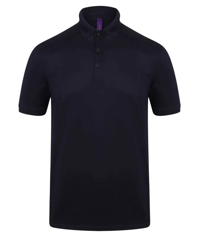Tricou polo bărbați Henbury Slim Fit Stretch + Wicking Finish