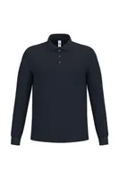 Tricou polo bărbați iDeal Basic Pique Long-sleeves personalizat, albastru