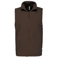 Vestă bărbați Kariban Luca Microfleece Gilet personalizată, maro