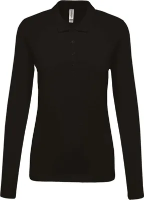 Tricou polo damă Kariban Piqué personalizat, negru