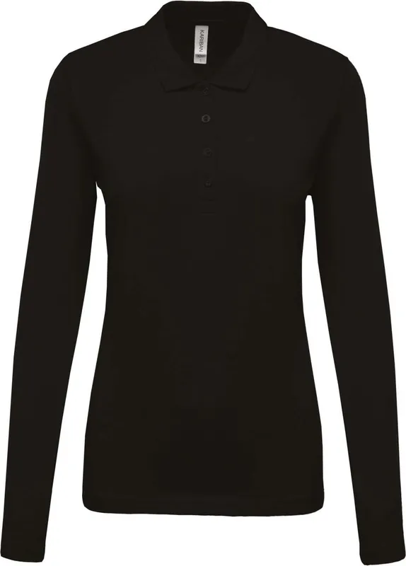 Tricou polo damă Kariban Piqué personalizat, negru