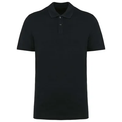Tricou polo bărbați Kariban Premium Short-sleeved Supima® personalizat, negru