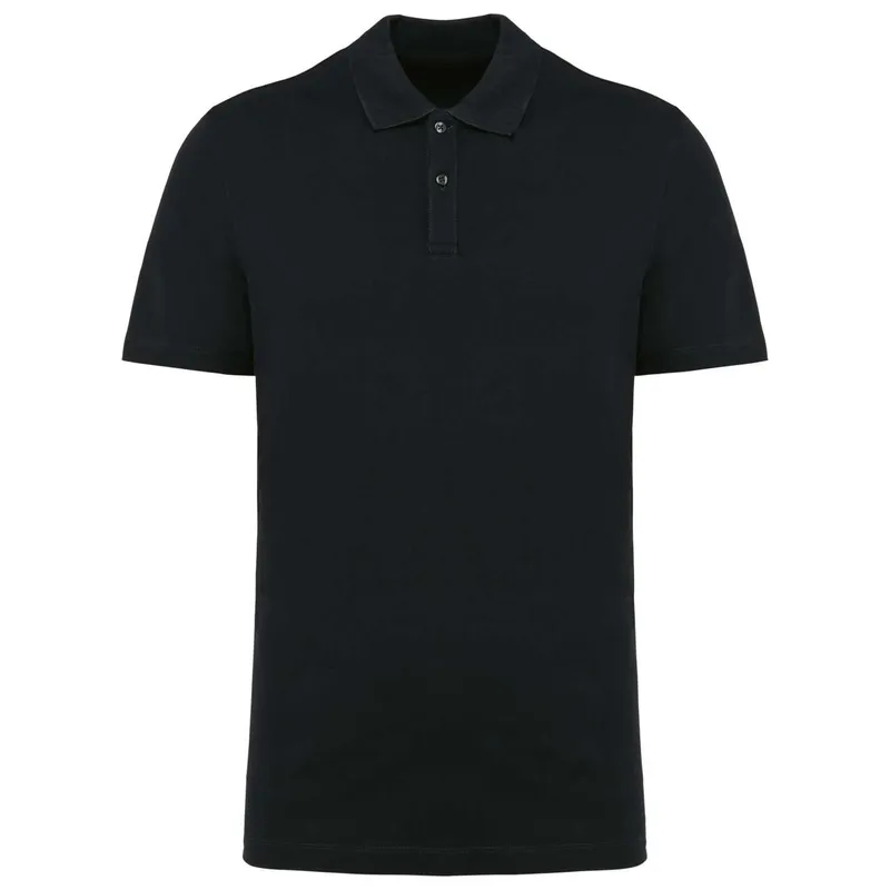 Tricou polo bărbați Kariban Premium Short-sleeved Supima® personalizat, negru