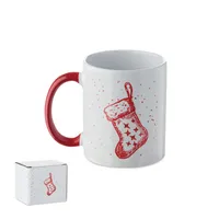 Cană ceramică sezonieră 300ml personalizată, roșu