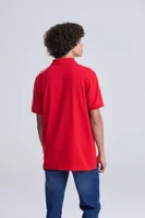 Tricou polo unisex Just Polos The 100 personalizat, pe model