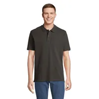PEGASE Polo Organic 210g personalizat, gri cărbune