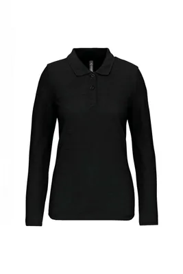 Tricou polo damă Designed To Work personalizat, negru