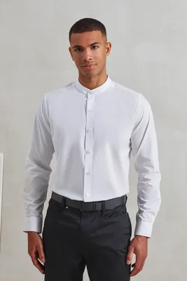 Cămașă unisex Premier Banded Collar Grandad