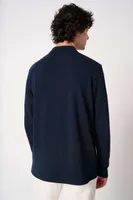 Tricou polo bărbați iDeal Basic Pique Long-sleeves personalizat, pe model