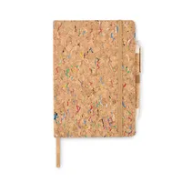 Notebook A5 din plută colorată personalizat, vedere spate