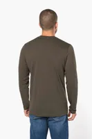 Tricou cu mânecă lungă bărbați Kariban V-neck personalizat, pe model